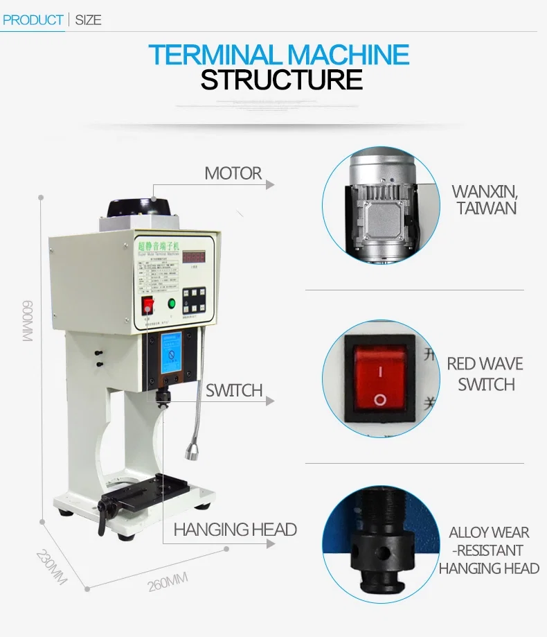 Pre-insulation Nylon Ring Type Terminal Crimping Applicator, Terminal Press Machine Terminal Crimping Applicator, Terminal Machine Applicator