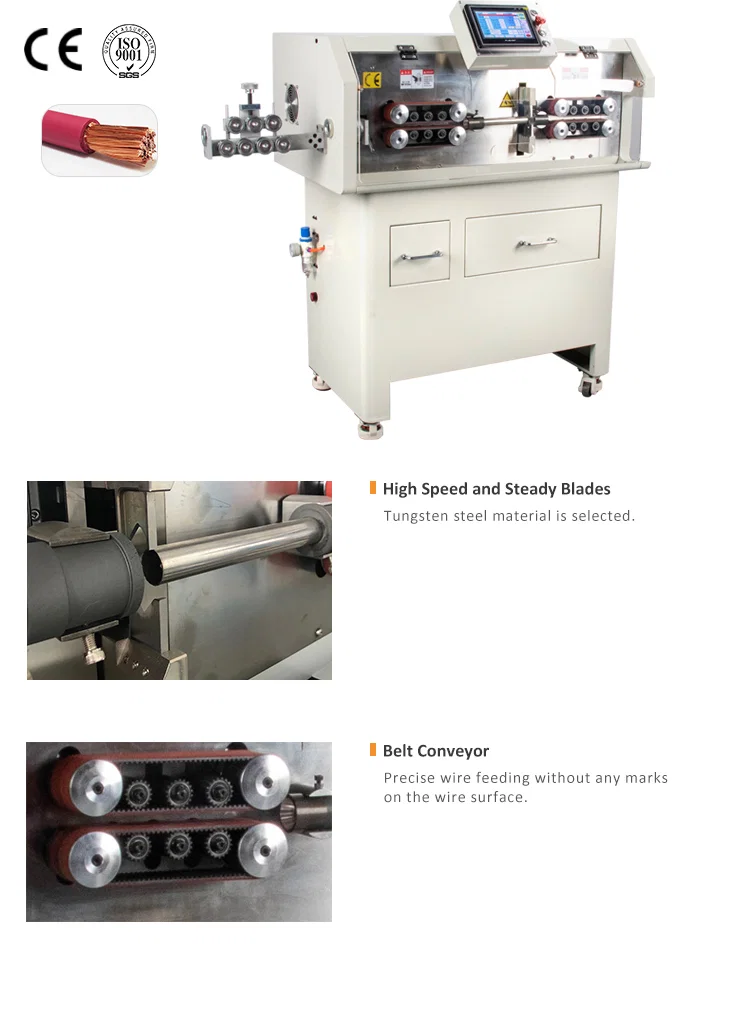 Maszyna do cięcia i zdejmowania osłon kabli 150mm2 WPM-MAX3, automatyczna maszyna do zdziejania kabli, maszyna do zdziejania kabli i przewodów, maszyna do zdziejania kabli z powłoką PVC