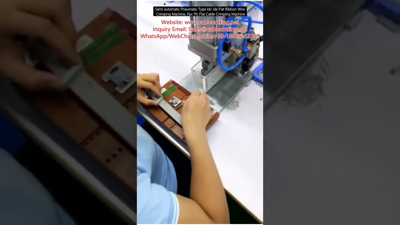 Półautomatyczna pneumatyczna zaciskarka do taśm płaskich IDC/IDE oraz kabli FPC/FFC