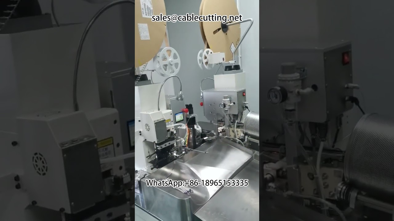 Double head termination machine #through the waterproof plug harness processing automation Equipment