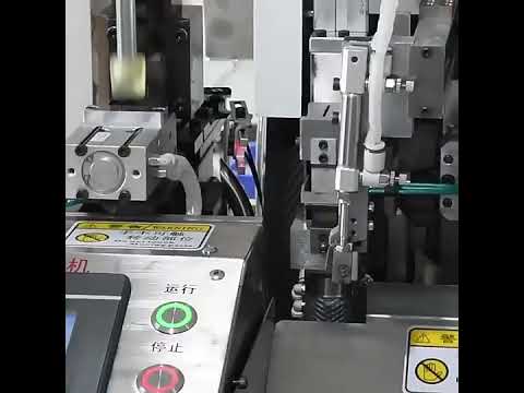 W pełni automatyczna jednostanowiskowa maszyna do zaciskania i cynowania – zanurzeniowe cynowanie wtyczek wodoodpornych #machine
