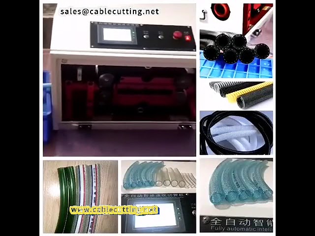 Automatyczna maszyna do cięcia rur karbowanych, plastikowych i gumowych – precyzyjne cięcie