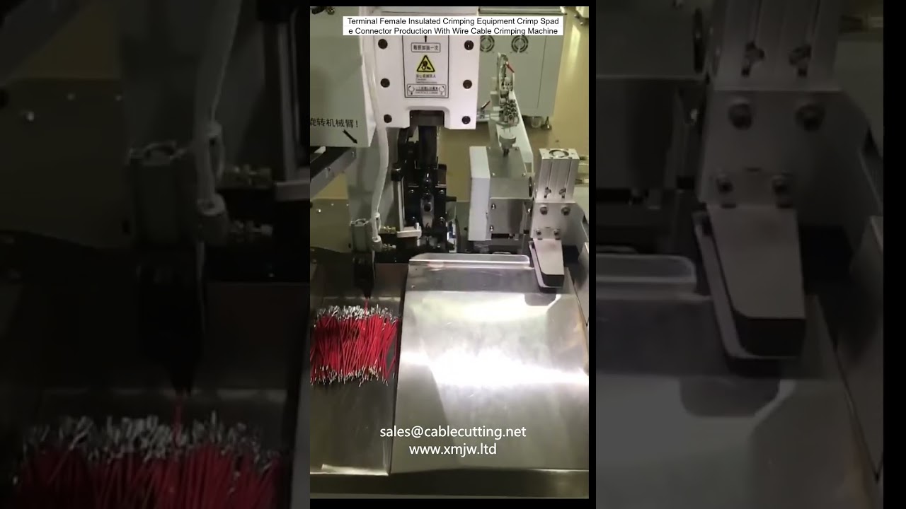 Terminal Female Insulated Crimping Equipment Crimp Spade Connector Production With Wire Cable Crimpi
