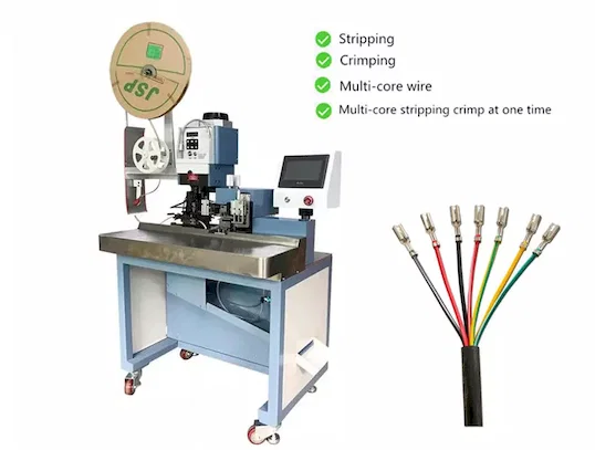 Multi-Core Sheath Cable Strip &amp;amp; Ferrule Crimp machine WPM-32